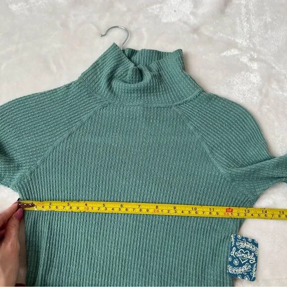 Free People Intimately All You Want Bodysuit waffleknit bodysuit green new xs - Picture 9 of 11